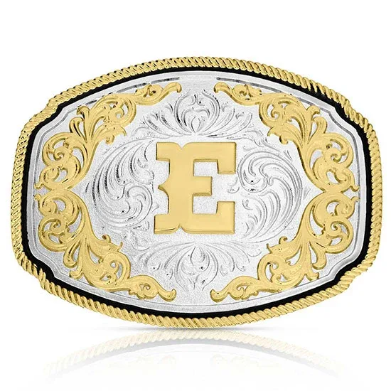 Montana Silversmiths Western Initial Attitude Buckle