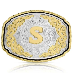 Montana Silversmiths Western Initial Attitude Buckle