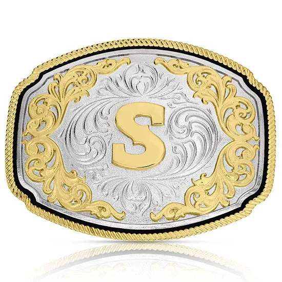 Montana Silversmiths Western Initial Attitude Buckle