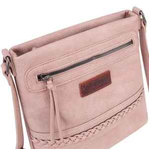 Montana West Wrangler Braided Conceal Carry Pink Crossbody