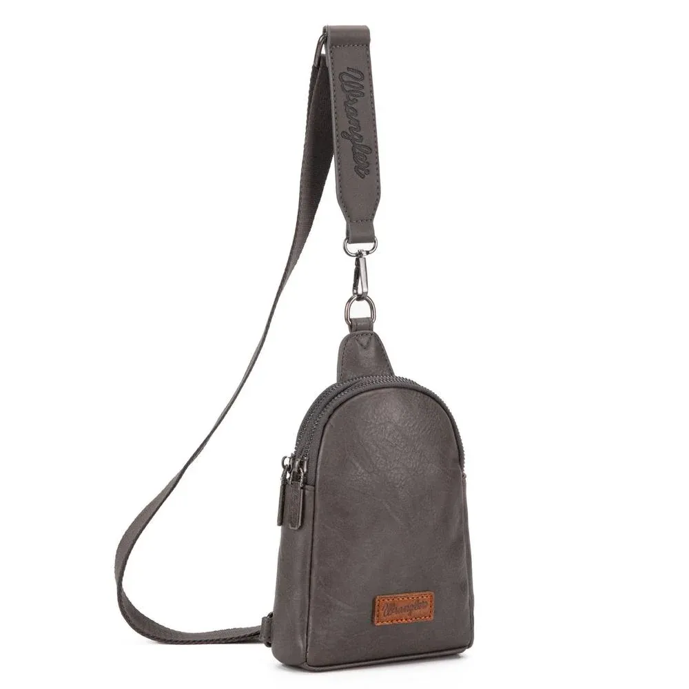 Montana West Wrangler Sling/Crossbody Grey Bag