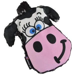 Moo-Ria Cow Plush Dog Toy - Crinkly & Cuddly 7 in x 7 in