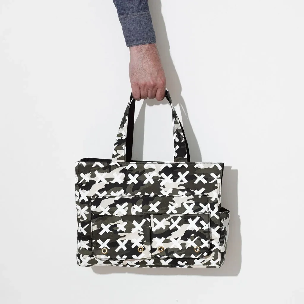 MR. DOG | Medium Travel Tote in Camo-X White - Image 2