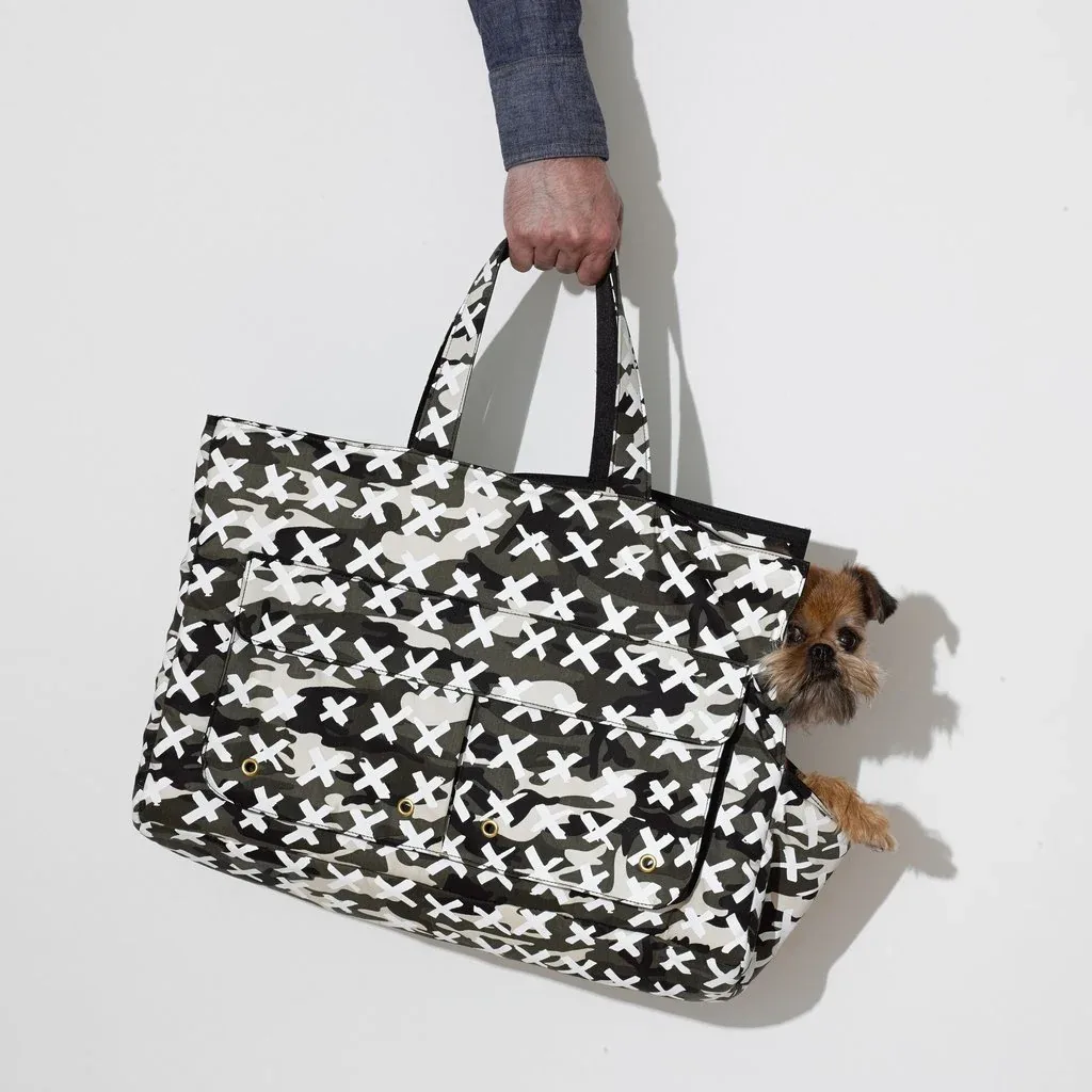 MR. DOG | Medium Travel Tote in Camo-X White