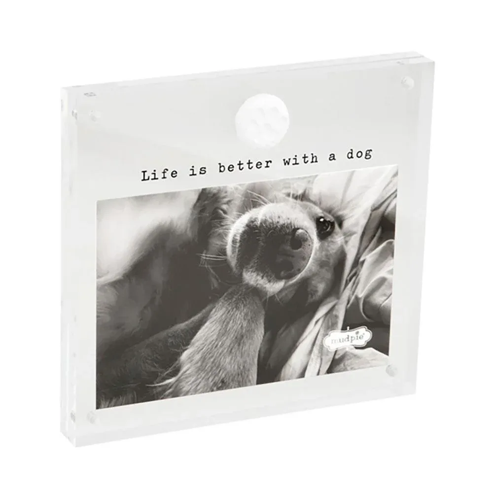 Mud Pie 4x6 Acrylic Dog Paw Frame