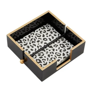 Mud Pie Animal Print Napkin Caddy