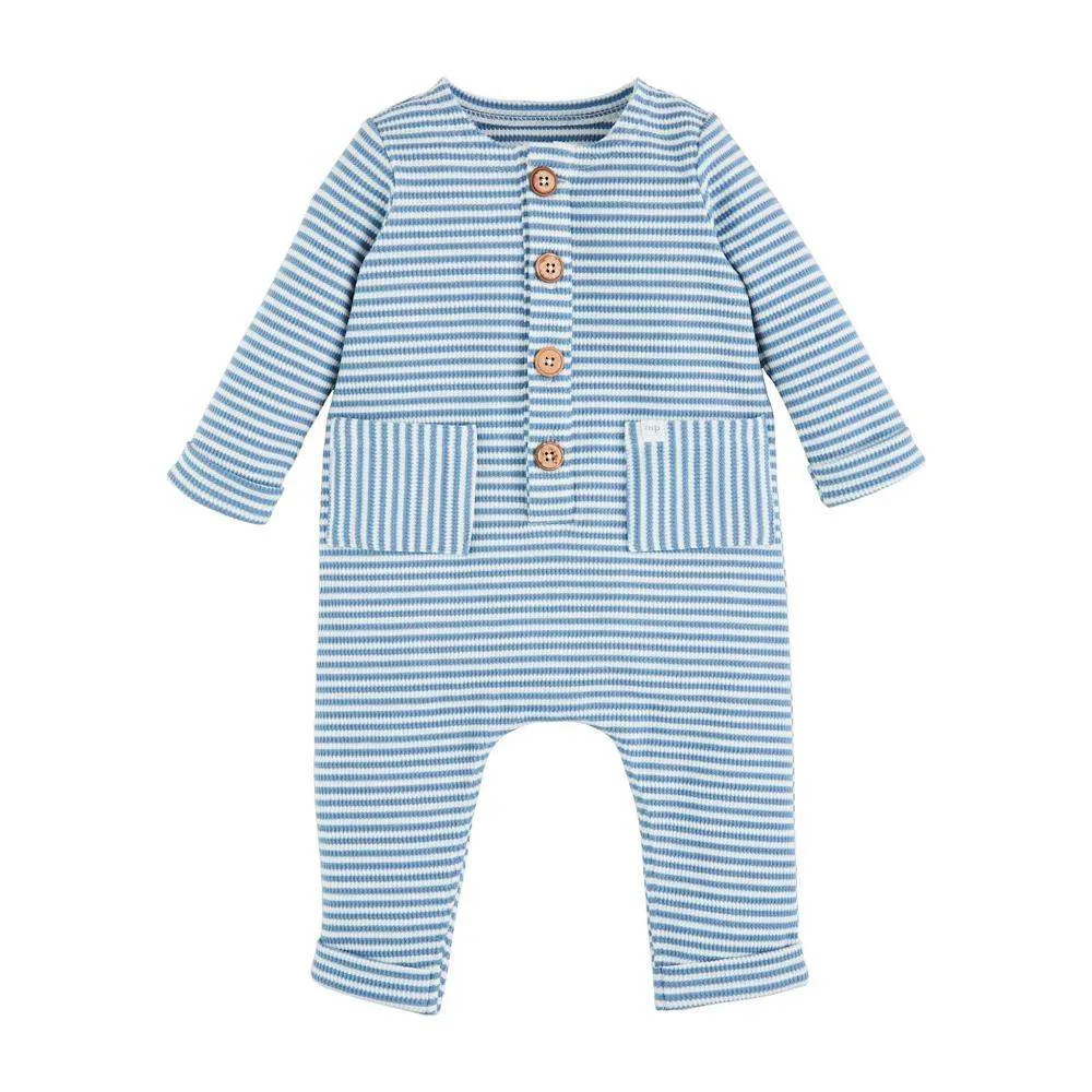 Mud Pie Baby Boy's Blue Stripe One Piece