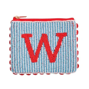 Mud Pie Beaded Initial W Case