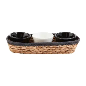 Mud Pie Black Dip Basket Set