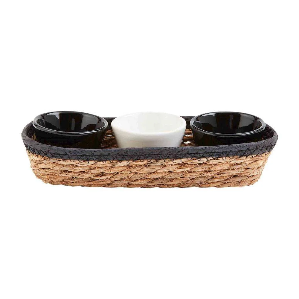 Mud Pie Black Dip Basket Set