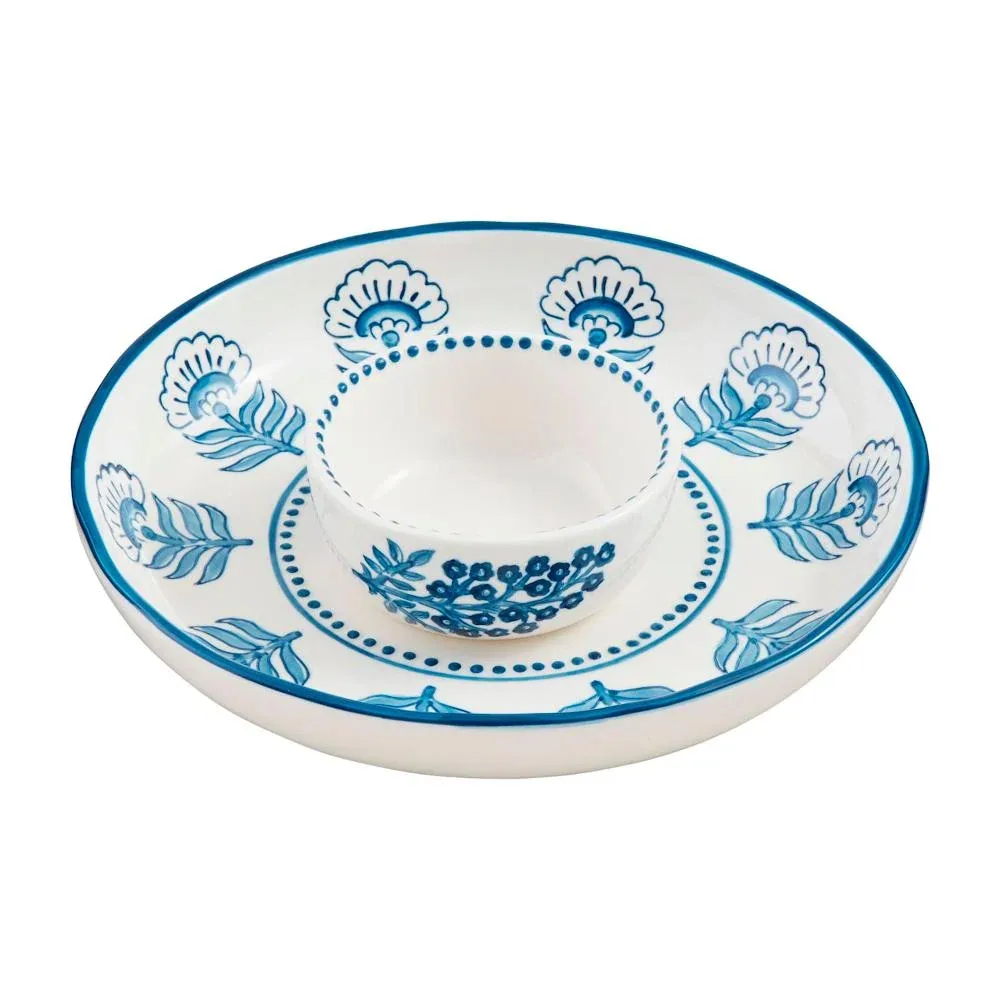 Mud Pie Block Print Chip/Dip Set