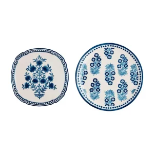 Mud Pie Block Print Nested Platter Set
