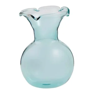 Mud Pie Blue Botanica Ruffle Vase