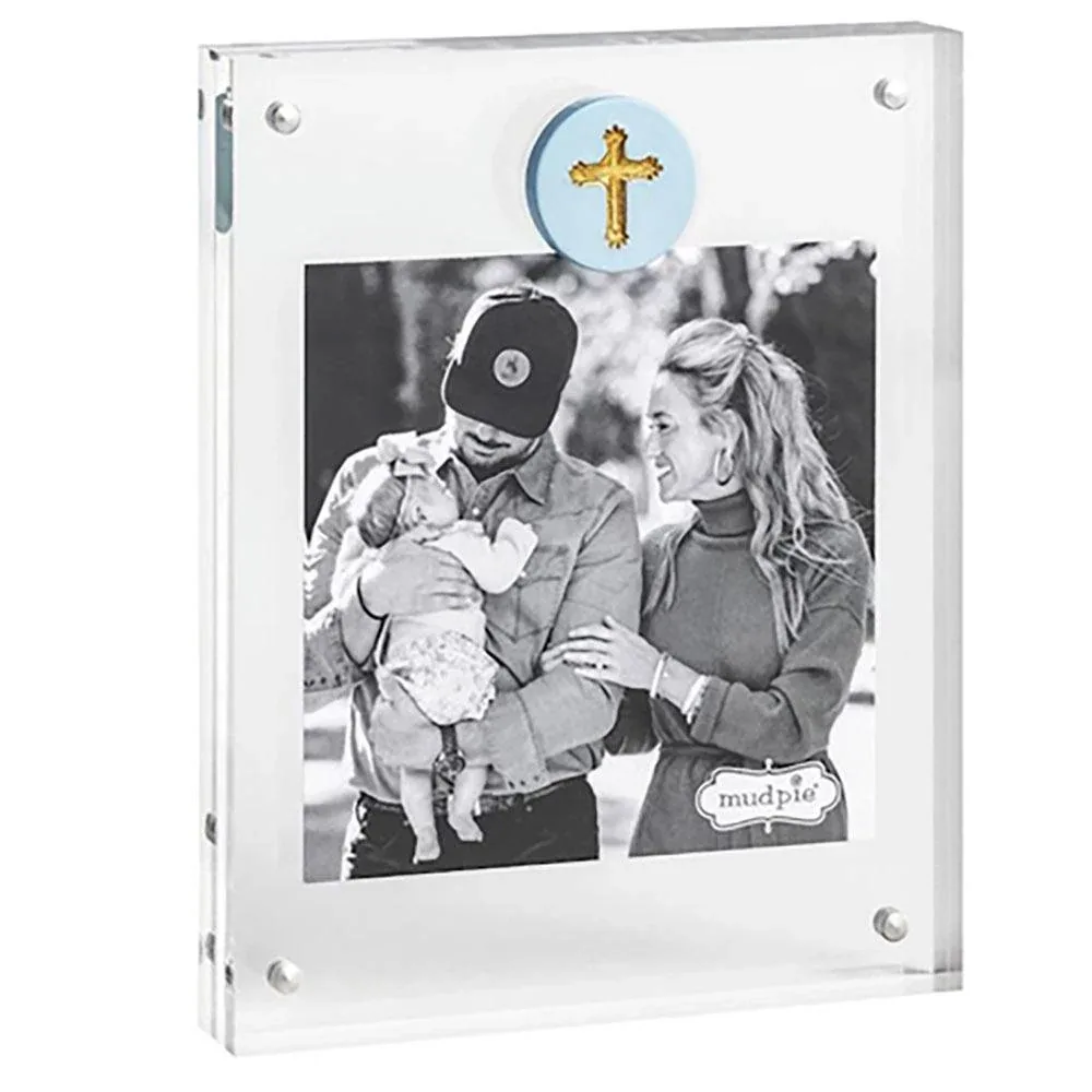 Mud Pie Blue Cross Frame