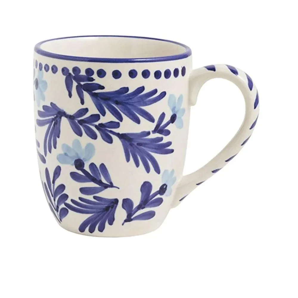 Mud Pie Blue Floral Mug