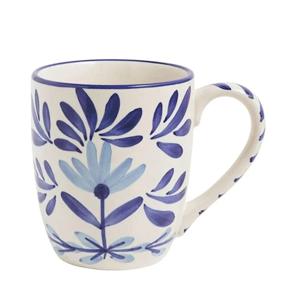 Mud Pie Blue Flower Mug