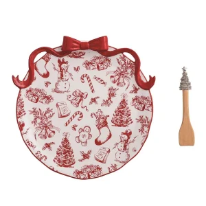 Mud Pie Bow Cookie Plate