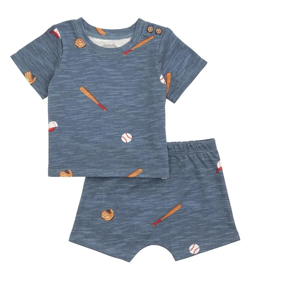 Mud Pie Boy's Baseball Short Set