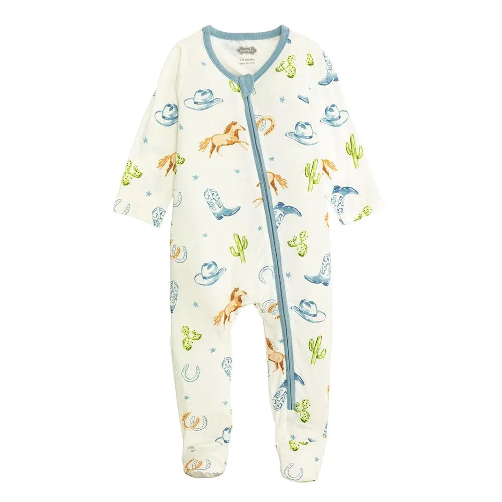 Mud Pie Boy's Blue Western Sleeper