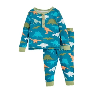 Mud Pie Boys Dino Glow PJ Set