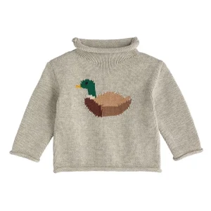 Mud Pie Boy's Grey Mallard Duck Sweater