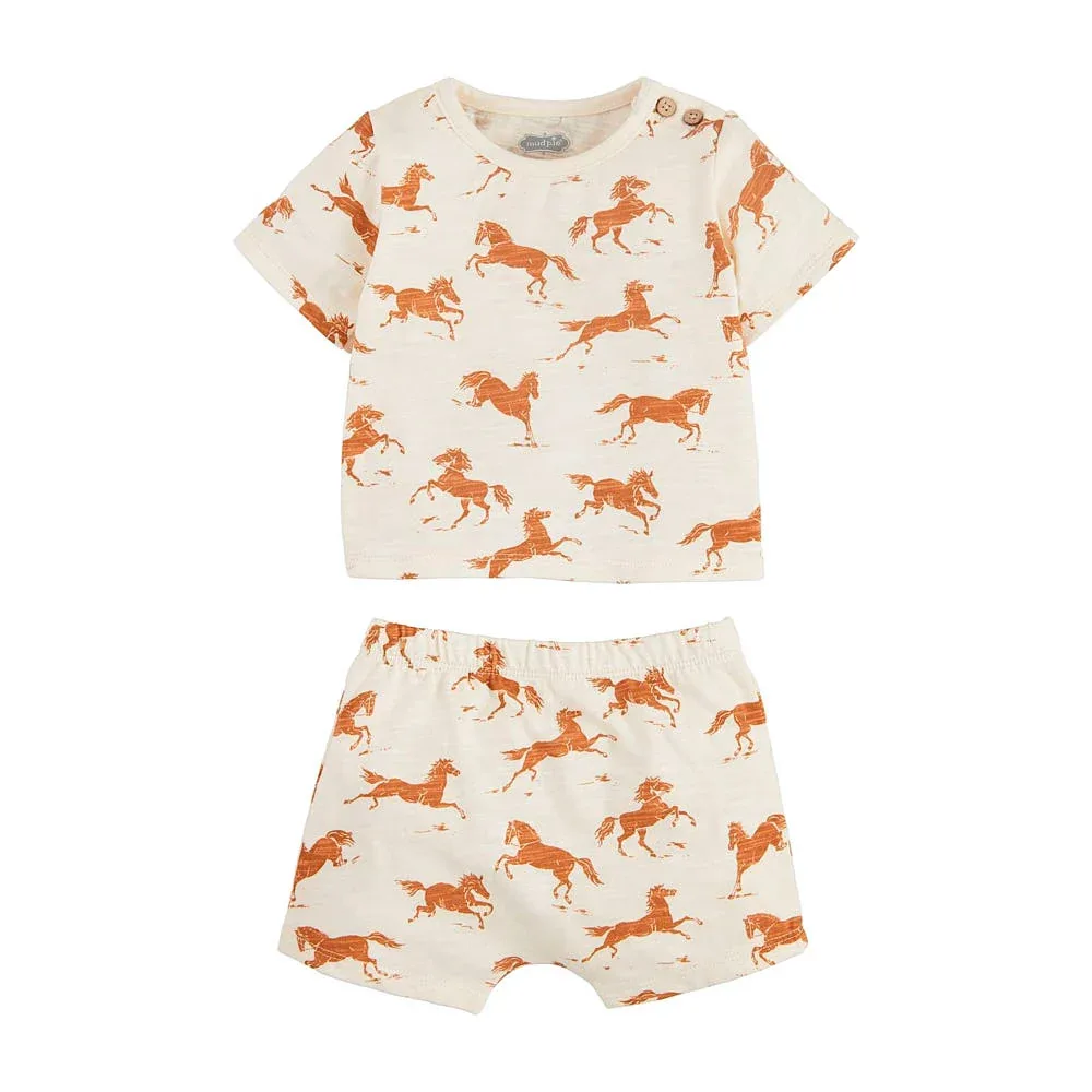 Mud Pie Boys Horse Short Set - Image 2