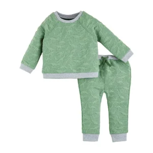 Mud Pie Boy's Quilted Dino Pant Set