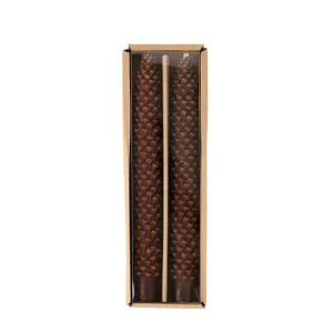 Mud Pie Brown Pinecone Gather Taper Set