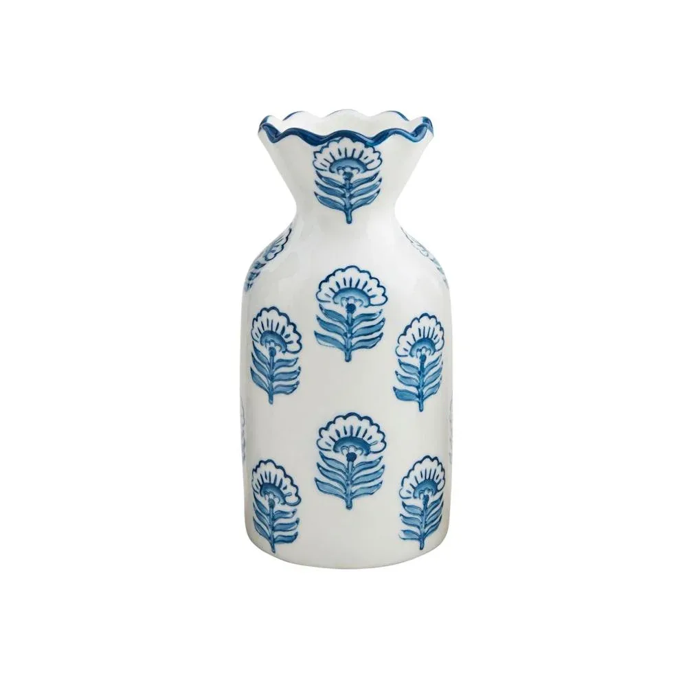 Mud Pie Buti Block Print Bud Vase