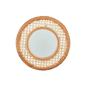 Mud Pie Cane Woven Mirror