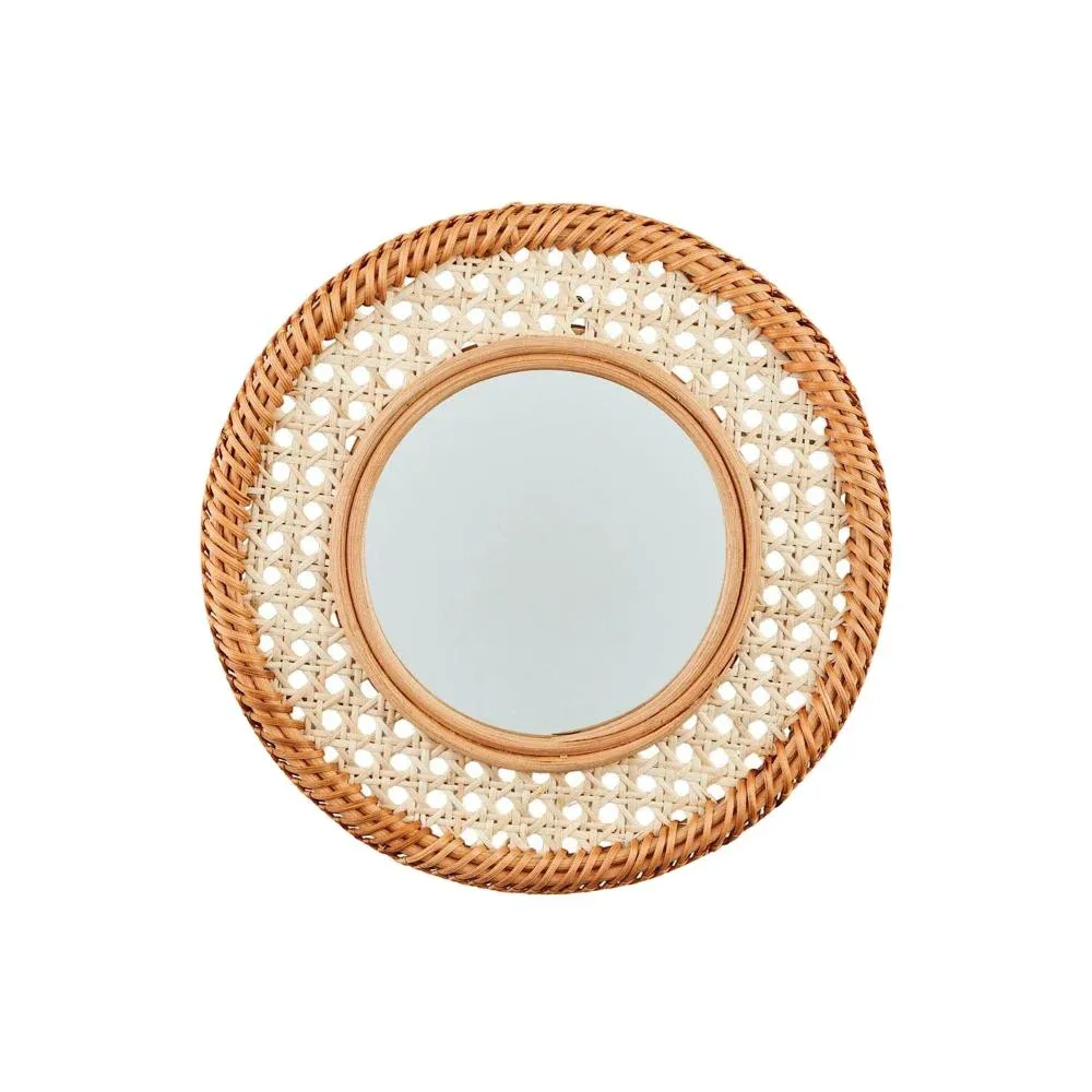 Mud Pie Cane Woven Mirror