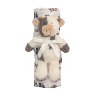 Mud Pie Farm Swaddle/Rattle Set