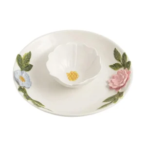 Mud Pie Flower Chip/Dip Set