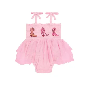 Mud Pie Girl's Boots Tutu Crawler