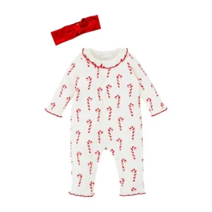 Mud Pie Girl's Candy Cane One Piece Set