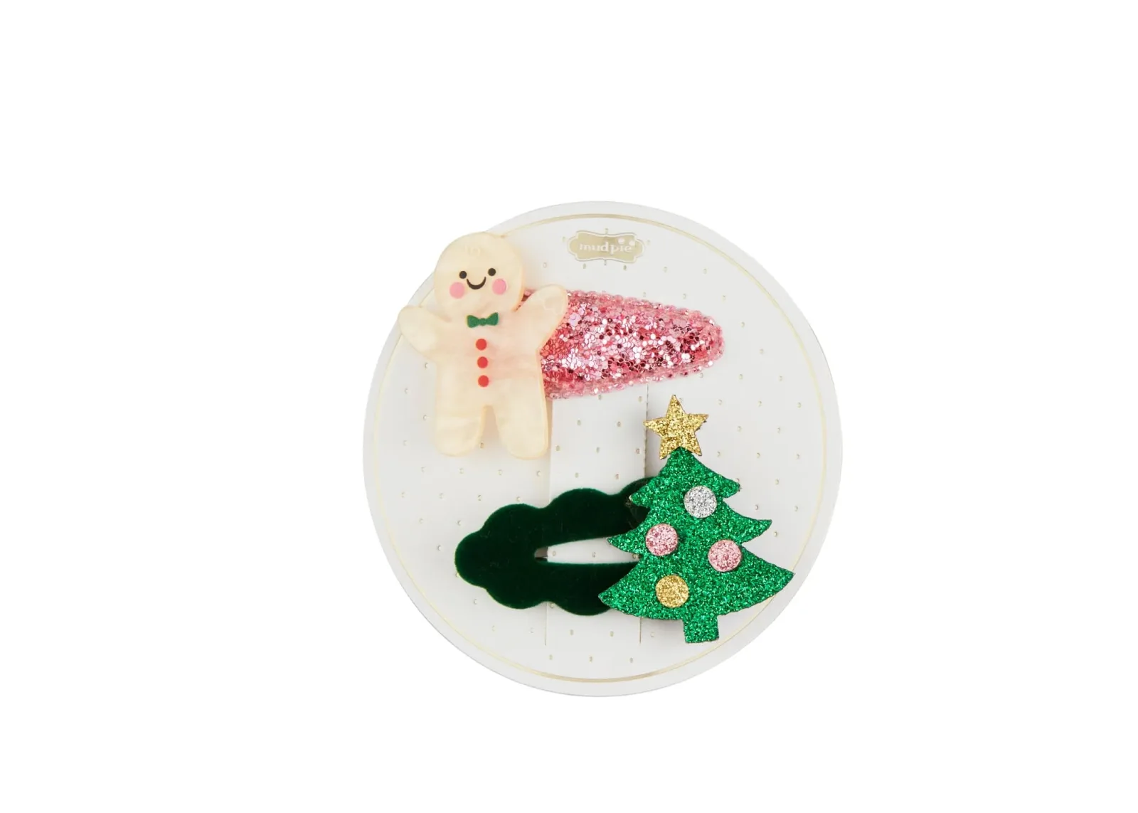 Mud Pie Girl's Gingerbread Man Hair Clips