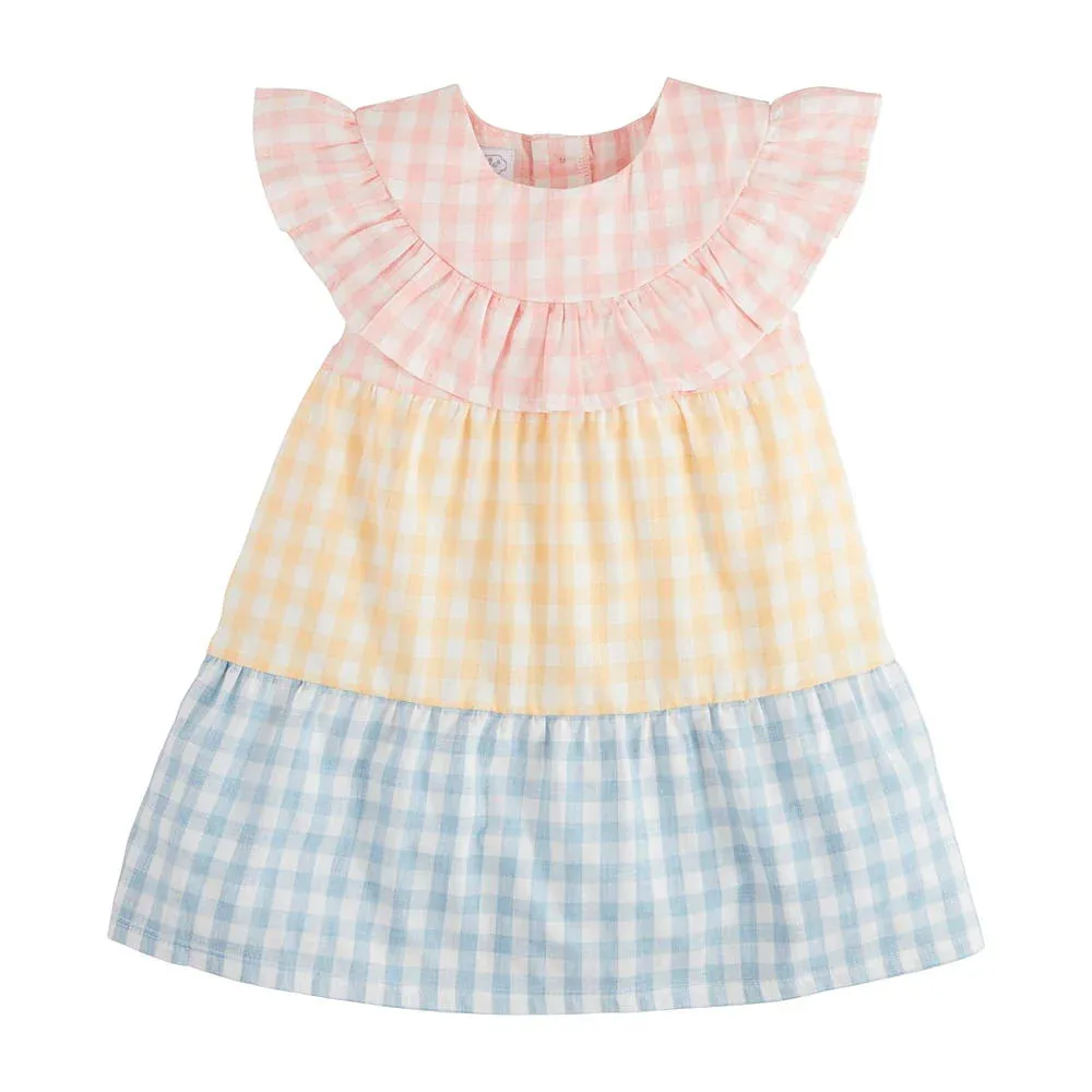 Mud Pie Girls Mixed Gingham Dress - Image 2