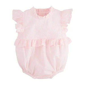 Mud Pie Girls Pink Gingham Ruffle Bubble