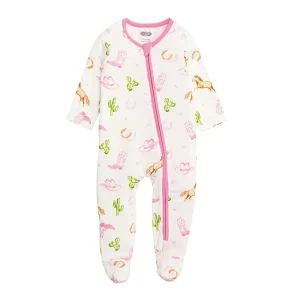 Mud Pie Girl's Pink Western Sleeper