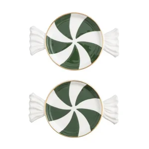 Mud Pie Green Candy Tidbit Plate