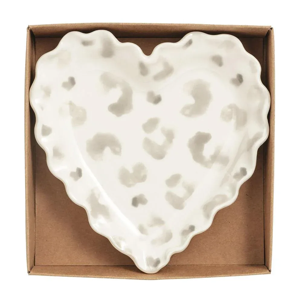 Mud Pie Grey Leopard Tidbit Dish