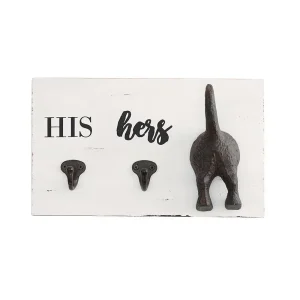 Mud Pie His, Hers, and Pup Wall Hooks