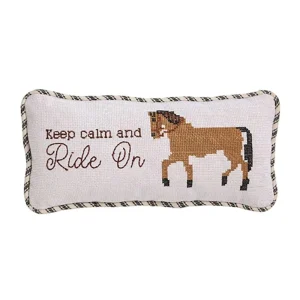 Mud Pie Keep Needlepoint Small Pillow