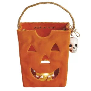 Mud Pie Large Ceramic Treat Bag Lantern