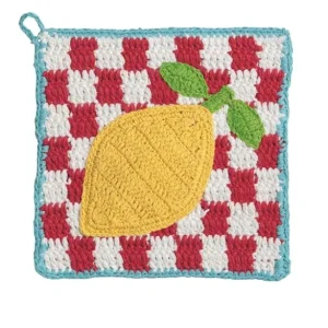 Mud Pie Lemon Crochet Trivet