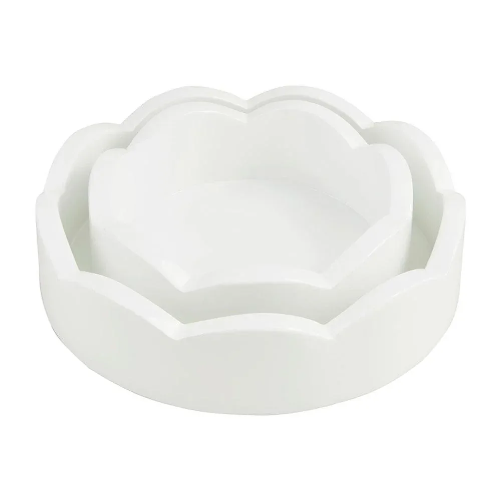 Mud Pie Mini Scalloped Tray Set