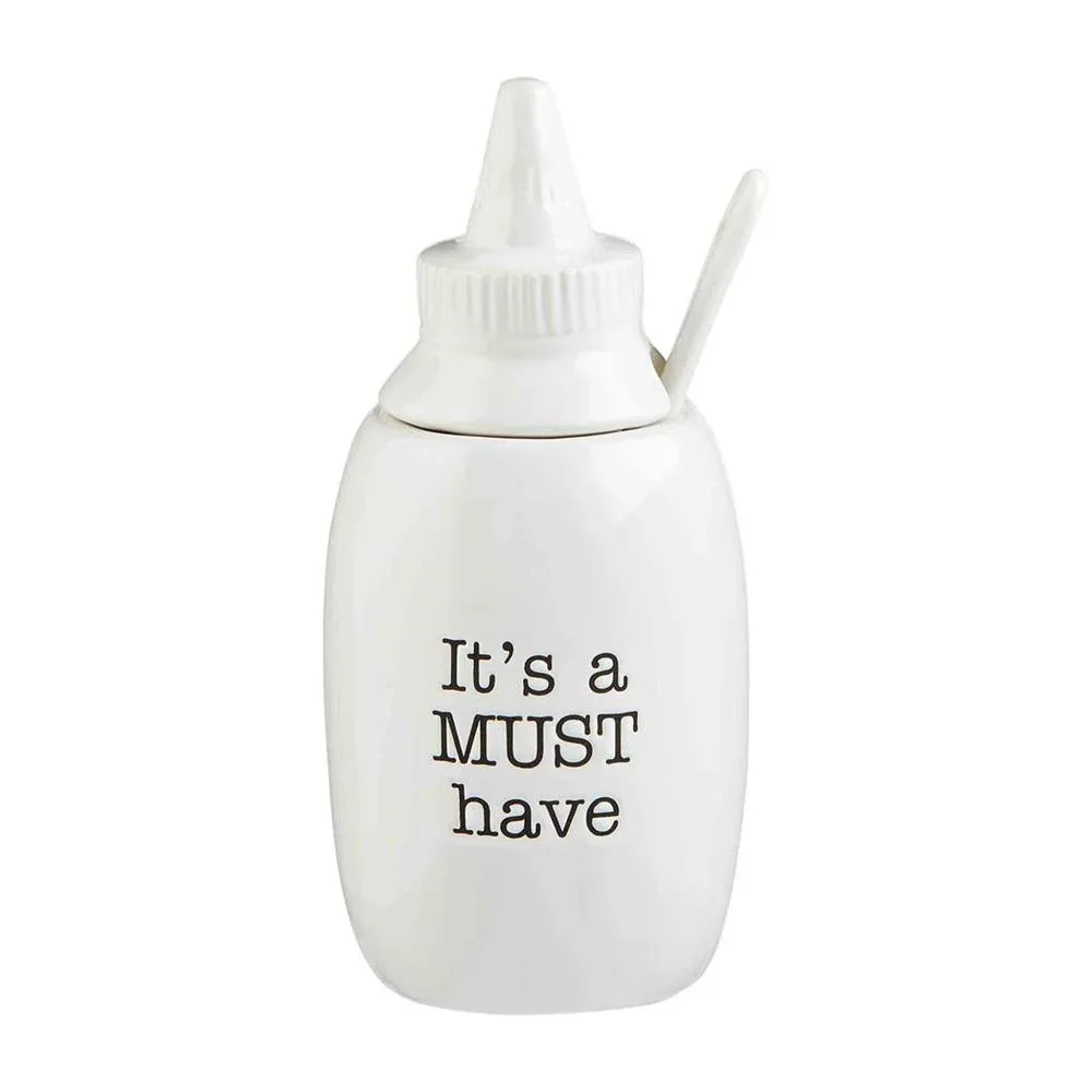 Mud Pie Mustard Condiment Bottle