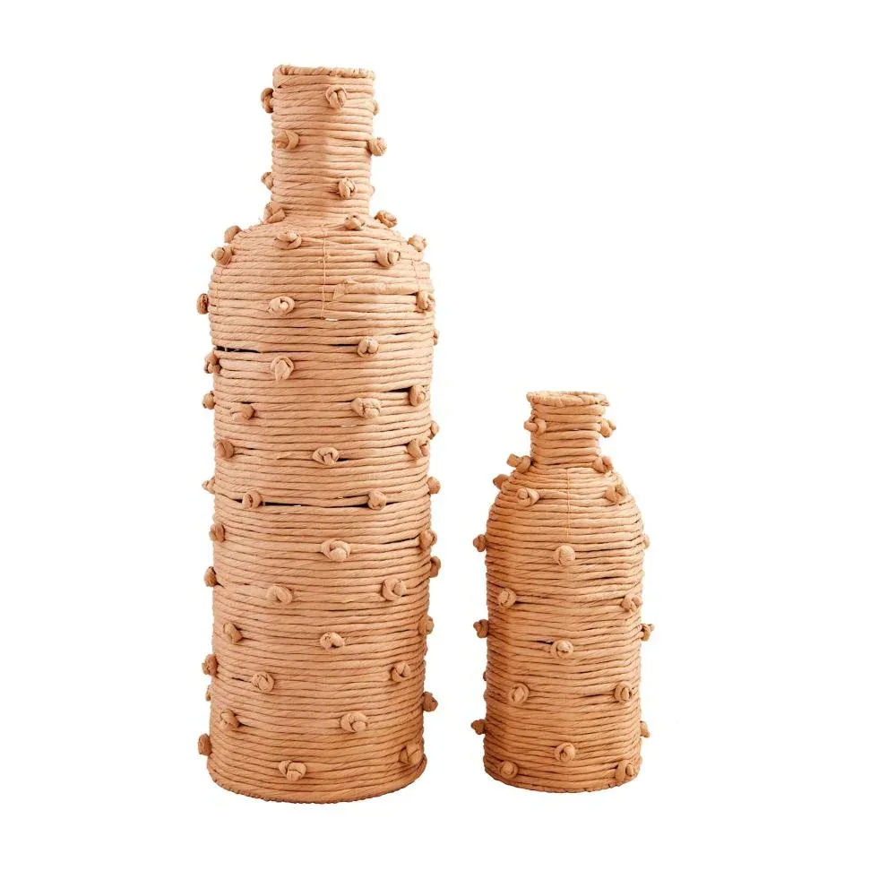 Mud Pie Natual Knot Rope Vase Set