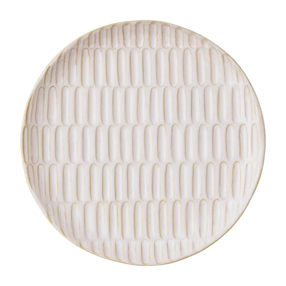 Mud Pie Oval Stoneware Dinner Plate