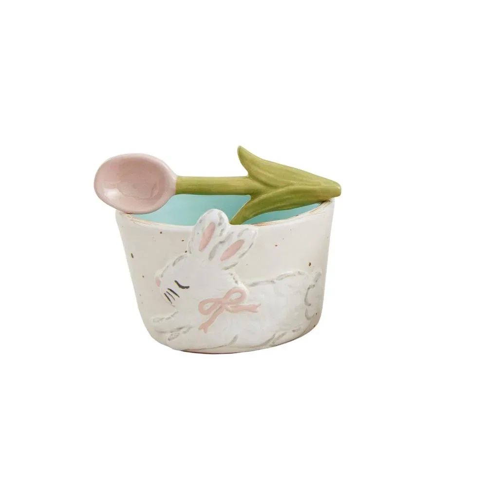Mud Pie Pink Bow Easter Tidbit Set
